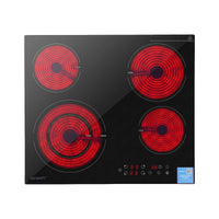 Devanti Ceramic Cooktop 5 Cooking Zone 4 Electric Hobs Touch Control 7600W Black