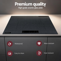 Devanti Electric Ceramic Cooktop 60cm Touch Control Grey