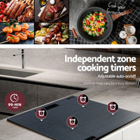 Devanti Electric Ceramic Cooktop 60cm Touch Control Grey