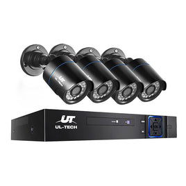 UL-TECH 1080P Security Camera System 4CH DVR with 4 CCTV Bullet Cameras