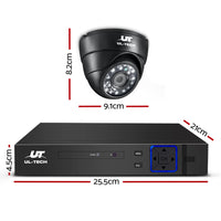 UL-tech CCTV Security System 4CH DVR 4 Cameras 2TB Hard Drive
