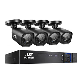 UL-TECH 1080P Security Camera System 4CH DVR with 4 CCTV Square Cameras