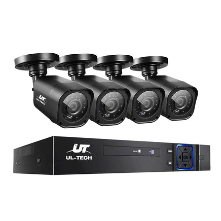 UL-TECH 1080P Security Camera System 4CH DVR with 4 CCTV Square Cameras