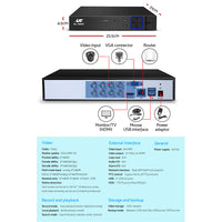 UL-TECH 1080P Security Camera System 8CH DVR with 8 CCTV Dome Cameras