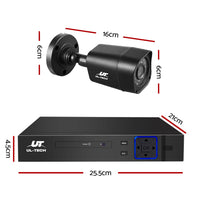 UL-TECH 1080P Security Camera System 8CH DVR with 8 CCTV Square Cameras