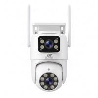 UL-Tech Wireless Security Camera Outdoor Indoor, 2.5K Dual Lens Pan Tilt, 4MP (2×2MP) IP Camera, Motion Detection, Auto-Tracking, Colour Night Vision, 2.4G WiFi, Two-Way Audio, Pet Baby Surveillance