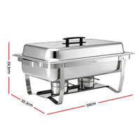 5-Star Chef Chafing Dish 9L 1-Pan Buffet Warmer Food Warmer Catering Server