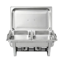 5-Star Chef Chafing Dish 8L 2-Pan Buffet Warmer Food Warmer Catering Server
