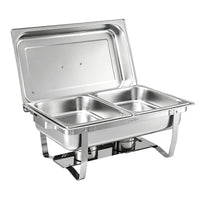 5-Star Chef Chafing Dish 8L 2-Pan Buffet Warmer Food Warmer Catering Server