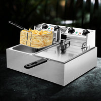 Devanti 20L Electric Commercial Deep Fryer Double Baskets 4400W