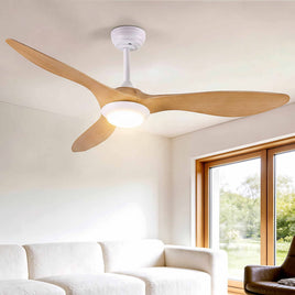 Devanti 52'' Ceiling Fan DC Motor w/Light w/Remote - Wood