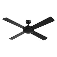 52'' Ceiling Fan AC Motor 4 Blades w/Remote - Black