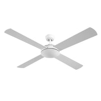 52'' Ceiling Fan AC Motor 4 Blades w/Remote - White