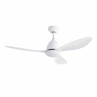 Devanti 48" Ceiling Fan with LED Light Remote Control DC Motor White