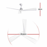 Devanti 52" Ceiling Fan Modern Minimalism 3 Blades 6 Speeds DC Motor Remote