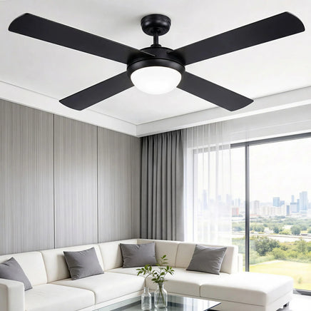Devanti 52'' Ceiling Fan DC Motor w/Light w/Remote - Black