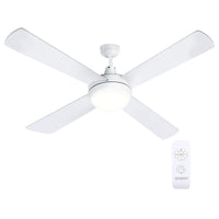 Devanti 52'' Ceiling Fan DC Motor w/Light w/Remote - White