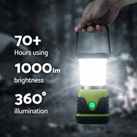 Weisshorn 2-Pack LED Camping Lanterns- 1000LM Super Bright Waterproof Portable Emergency Tent Lights- GR