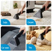 Devanti Carpet Washer Vacuum Cleaner 600W 13kpa Hose Self-Cleaning Function