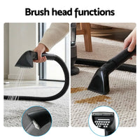 Devanti Carpet Washer Handheld Vacuum Cleaner 1700W 11kpa Rapid Heating Black