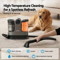 Devanti Carpet Washer Handheld Vacuum Cleaner 1700W 11kpa Rapid Heating Black