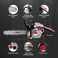 Giantz 42CC Petrol Chainsaw 16'' Bar Chain Saw Lightweight for Pruning Cutting