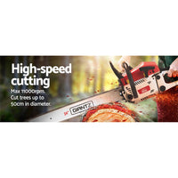 Chainsaw Petrol 62CC 24" Bar Commercial E-Start Pruning Chain Saw,Chainsaw Petrol 62CC 24" Bar Commercial E-Start Pruning Chain Saw 5.2HP