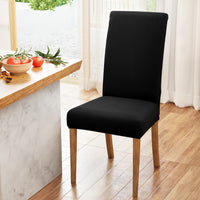 Dining Chair Covers 4x Slipcovers Spandex Stretch Banquet Wedding Black