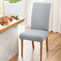 Dining Chair Covers 4x Slipcovers Spandex Stretch Banquet Wedding Grey