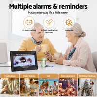 Artiss 10" Digital Day Clock Alarm Calendar Dementia Date Week Desk Clocks Black