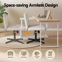 Artiss Office Desk & Chair Set 140cm Computer Desk with Rotatable Bookshelf & Criss Cross Office Chair Armless Swivel Chair, Home Office Study Workstation Furniture
