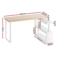 Computer Desk Bookshelf 140CM