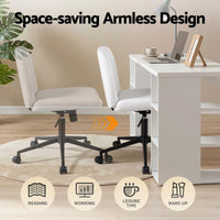 Artiss Office Desk & Chair Set 150cm Computer Desk with 6 Storage Shelves & Ergonomic Cross Legged Chair Armless Cross PU Leather Office Chair with Wheels
