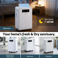 Devanti 70L Dehumidifier Commercial Moisture Absorber Air Dryer 8.5L Water Tank