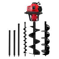 Giantz Post Hole Digger Petrol Motor Drill Extension Auger Bits Kits
