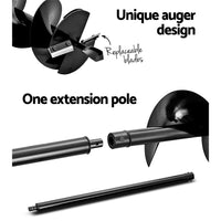 Giantz Post Hole Digger 200mm Petrol Drill Extension Bits Auger