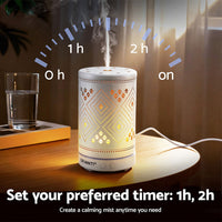Devanti Ultrasonic Aroma Diffuser Aromatherapy 100ml LED Lights Iron Humidifier Forest