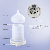 Devanti Ultrasonic Aroma Diffuser Aromatherapy 100ml LED Lights Iron Humidifier Forest- WH