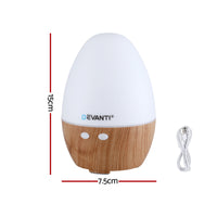 Devanti Ultrasonic Aroma Diffuser Aromatherapy 130ml LED Lights Iron Humidifier Forest
