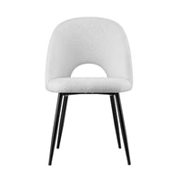 1 Set of 4 Artiss Dining Chair Boucle Sherpa