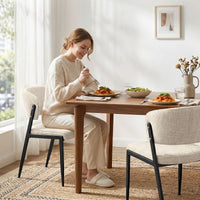 Artiss Dining Chairs Set of 2 Linen Fabric Soft Upholstered Chairs Beige