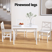 Dining Chairs and Table Dining Set 4 Cafe Chairs Set Of 5 4 Seater White