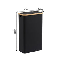 Artiss Laundry Basket with Removable Bag Foldable Black