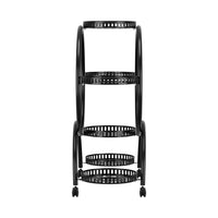 Plant Stand 6 Tier Metal Flower Pot Rack Wheels