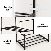 Shoe Rack DIY Stackable 10-tier Black Dunn