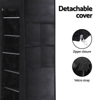 Shoe Rack Cabinet Removable Cover 10 tier Black