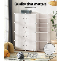 Shoe Rack DIY 12 Storage Cube Stackable White