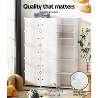 Shoe Rack Storage Cabinet DIY 15 Storage Cube Stackable White