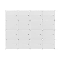 Artiss Shoe Rack DIY 16 Storage Cube Stackable White