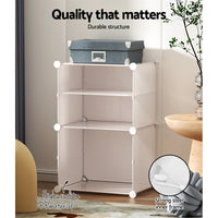 Shoe Rack DIY Set of 2 Storage Cube Stackable White